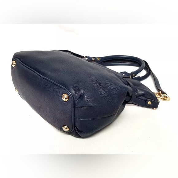 Michael Kors Megan Pebbled Leather Tassel Satchel Crossbody Handbag- Pre Owned - Picture 14 of 14